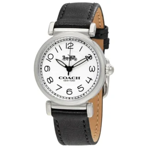 coach-madison-white-dial-ladies-leather-watch-14502860 Coach Madison White Dial Black Leather Strap Watch for Women - 14502406