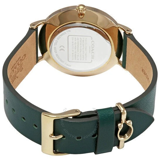 coach-perry-simple-chic-green-gold-watch-14503383_3 Coach Perry Green Dial Green Leather Strap Watch for Women - 14503383-C