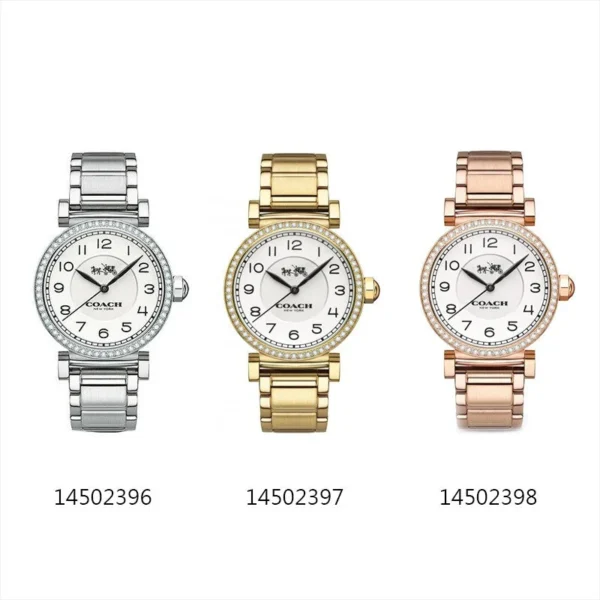 com_file_164c2249-4531-421b-95af-3cc14f05fc27 Coach Madison White Dial Gold Steel Strap Watch for Women - 14502397