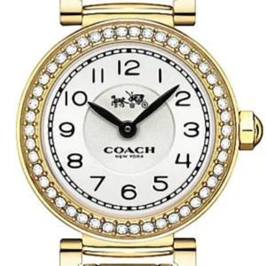 com_zp_images Coach Madison White Dial Gold Steel Strap Watch for Women - 14502403