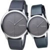 com_zp_images_c52b64bb-4812-4251-8ac9-9c0b3b0f0bc5 Calvin Klein Minimal Grey Dial Black Leather Strap Watch for Men - K3M221C3