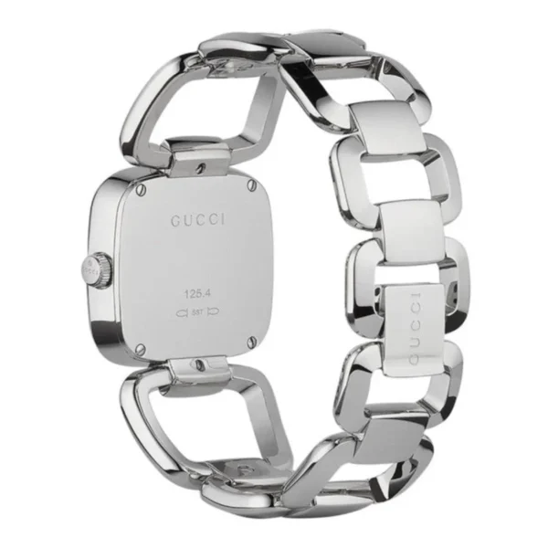 d7312894e15e226abf7e612e0226e71c_1a91f905-6cfa-4841-8006-a74d93f275d2 Gucci G Gucci Brown Dial Silver Steel Strap Watch For Women - YA125507