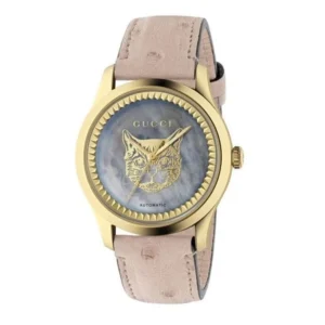 de_TGJVLmygfCwfJYT-bZb9gS3NP08nucqpeYIhvlBnMkM_rs_fit_1280_0_quality_75 Gucci G Timeless Skeleton 16K Gold Mother of Pearl Dial Pink Leather Strap Watch For Women - YA1264110