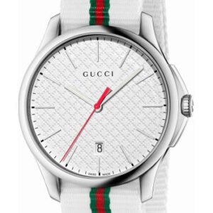 df0c105965360a0f5aaa3057e41aa845--mmf350x350 Gucci G Timeless Quartz White DIal White NATO Strap Watch For Men - YA126322