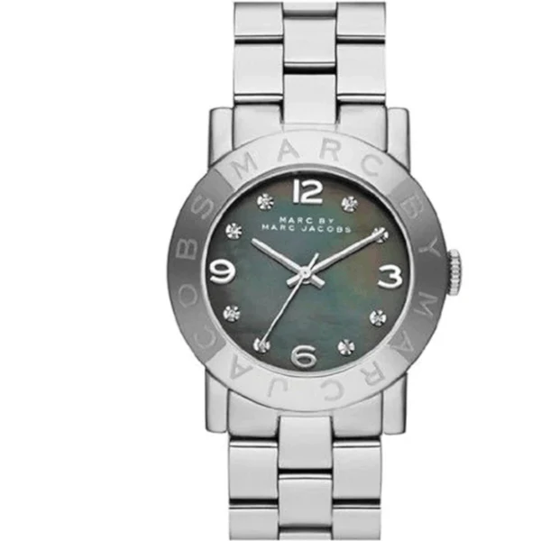 df_600x_ad09acd6-7541-4bb5-8df8-99bb9d327026-303127 Marc Jacobs Amy Analog Mother of Pearl Grey Dial Silver Steel Strap Watch for Women - MBM8608