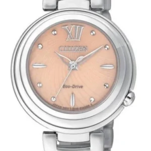f00b11ce-9558-4cb5-a859-a2a9c2a01d5c-463472_2eaaa82b-05ba-4cbd-9ae0-2597c735f30e Citizen Eco Drive Mother of Pearl Dial Silver Steel Strap Watch For Women - EM0331-52W