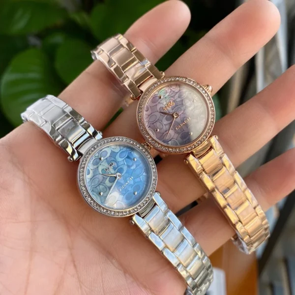 f1a0f36259eafa22e3aa7ddd366b8fdc_85dca4da-d61d-4b98-9648-2fa154a78a3a Coach Park Crystal Dial Rose Gold Steel Strap Watch for Women - 14503226