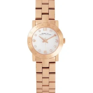 f208e1c3d32e94de1d63b2542a34c214 Marc Jacobs Mini Amy White Dial Rose Gold Steel Strap Watch for Women - MBM3078