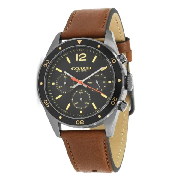 f7411ef1984ef6de313973b726b25494 Coach Sullivan Chronograph Black Dial Brown Leather Strap Watch for Men - 14602070