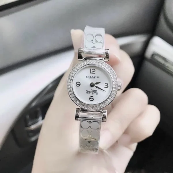 fc600d7e8103f2a9c6155eebc08fab5a_e760b2bb-9276-4bbe-a4ea-97f04618dac3 Coach Madison White Dial Silver Steel Strap Watch for Women - 14502201