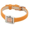 ff7f9de6-3009-49f7-9553-44547b2b2464-299178 Gucci G-Frame Square Mother of Pearl Orange Dial Orange Leather Strap Watch For Women - YA128532