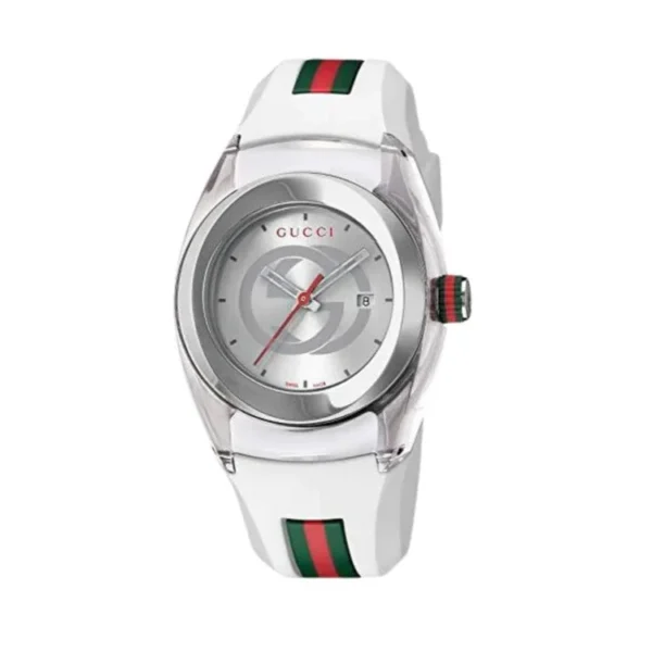 gambar-depan1-Gucci-Sync-36MM-Stainless-Steel-White-Rubber-Strap-WatchWEBP_1024x1024_27623d0c-9998-4b36-8635-982b0c040da7 Gucci Sync Quartz White Dial White Rubber Strap Unisex Watch - YA137302
