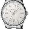 gcc-161-gucci-watch-g-timeless-29mm-ladies-ya1265064 Gucci G Timeless Diamonds White Dial Silver Steel Strap Watch for Women - YA1265064
