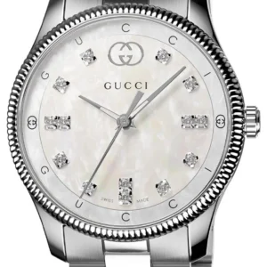 gcc-161-gucci-watch-g-timeless-29mm-ladies-ya1265064 Gucci G Timeless Diamonds White Dial Silver Steel Strap Watch for Women - YA1265064