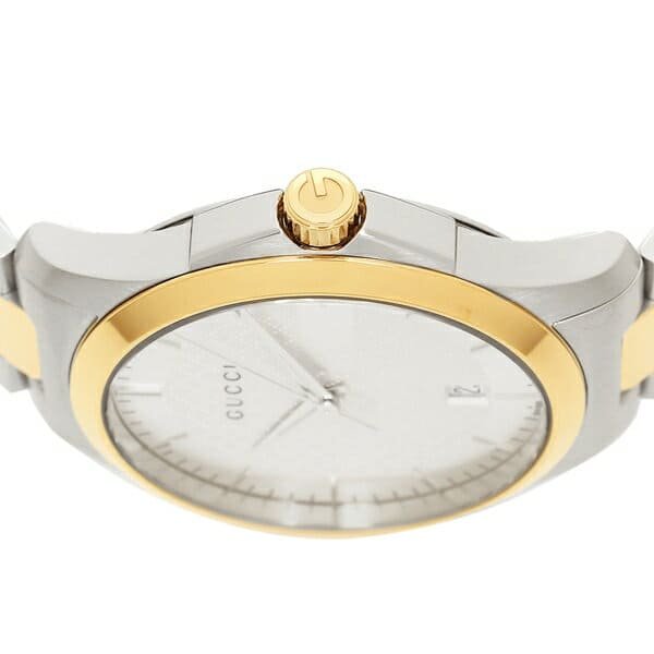 Gucci G Timeless Quartz Silver Dial Two Tone Steel Strap Watch For Men - YA126450