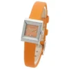 gu-ya128532_5-660268 Gucci G-Frame Square Mother of Pearl Orange Dial Orange Leather Strap Watch For Women - YA128532