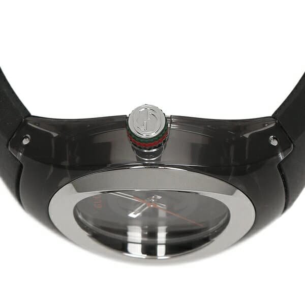 gu-ya137301_3 Gucci Sync Quartz Black Dial Black Rubber Strap Watch For Men - YA137301