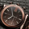 gu028_im Gucci G Chrono Brown Dial Brown Steel Strap Watch For Men - YA101341