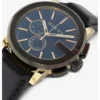 Gucci G Chrono Black Dial Black Leather Strap Watch For Men - YA101203