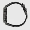 Gucci G Timeless Chronograph Black Dial Black Leather Strap Watch For Men - YA126244