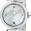 gucci-diamantissima-ya141504-103 Gucci Diamantissima Quartz Diamonds Mother of Pearl Dial Silver Mesh Bracelet Watch for Women - YA141504