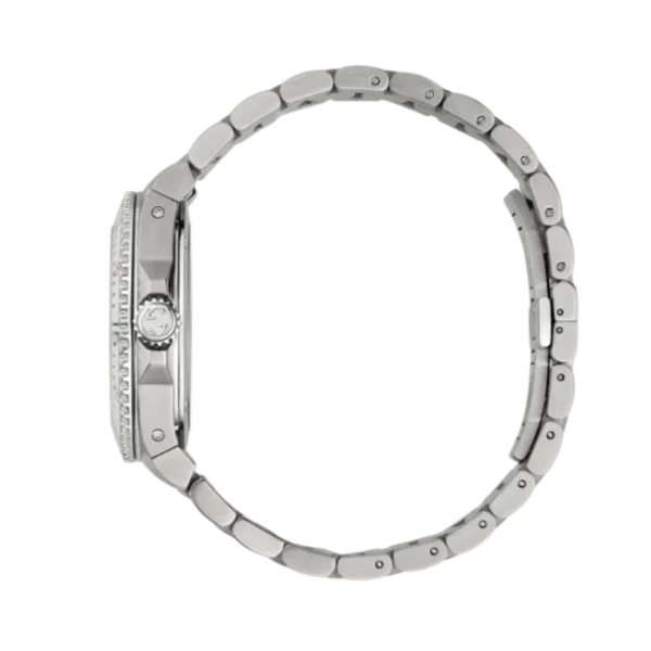 Gucci Dive Quartz White Dial Silver Steel Strap Watch For Men - YA136336