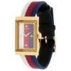 gucci-donna-ya147405-g-frame-quarzo-orologio-666-753352 Gucci G-Frame Mother of Pearl Dial White Blue Red Nylon Strap Watch For Women - YA147405