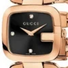 gucci-g-gold-pvd-stainless-steel-ladies-watch---ya125409---dial-737883_c1dce18c-f542-477e-b331-177933ce22b9 Gucci G Ladies Diamonds Black Dial Rose Gold Steel Strap Watch For Women - YA125512