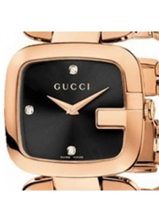 gucci-g-gold-pvd-stainless-steel-ladies-watch---ya125409---dial-737883_c1dce18c-f542-477e-b331-177933ce22b9 Gucci G Ladies Diamonds Black Dial Rose Gold Steel Strap Watch For Women - YA125512