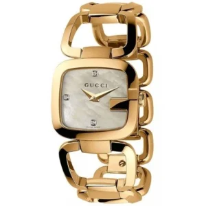 gucci-g-gucci-small-diamond-womens-watch-ya125513-275376 BRAND, SELLER, OR COLLECTION NAME Gucci MODEL NUMBER YA1264077 PART NUMBER YA1264077 ITEM SHAPE Round DISPLAY TYPE Analog CLASP Tang Buckle CASE DIAMETER 38 millimeters CASE THICKNESS 9 millimeters BAND MATERIAL Leather BAND WIDTH 19 millimeters BAND COLOR Multi DIAL COLOR Multi MOVEMENT Quartz