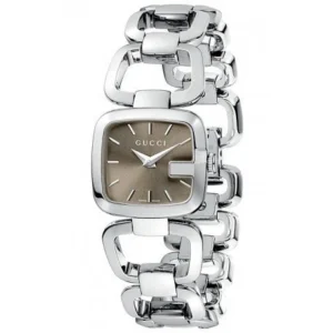 gucci-g-gucci-small-steel-brown-womens-watch-ya125507-579541 Gucci G Gucci Brown Dial Silver Steel Strap Watch For Women - YA125507