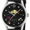 gucci-g-timeless-moonphase-ya1264045_4e051ca7-63f2-4b7e-8e36-796362e67677 Gucci G-Timeless Moonphase Black Dial Black Leather Strap Watch For Men - YA1264045