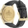 gucci-g-timeless-signature-watch-leather-dial-p29238-40837_image Gucci G Timeless Quartz Black Dial Black Leather Strap Watch For Women - YA1264034A