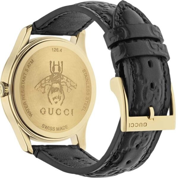 gucci-g-timeless-signature-watch-leather-dial-p29238-40837_image Gucci G Timeless Quartz Black Dial Black Leather Strap Watch For Women - YA1264034A