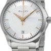 Gucci G Timeless Silver Dial Silver Steel Strap Unisex Watch - YA126442