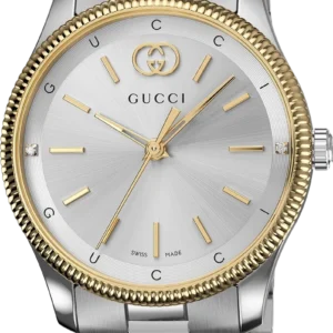Gucci G Timeless Quartz Silver Dial Two Tone Steel Strap Watch for Women - YA1265063