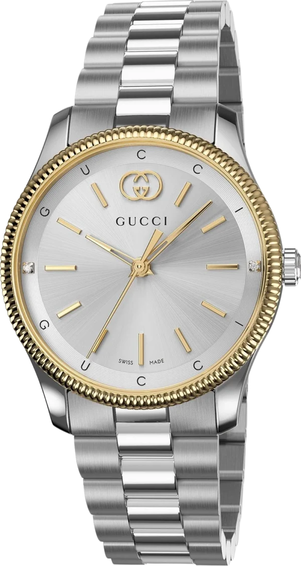Gucci G Timeless Quartz Silver Dial Two Tone Steel Strap Watch for Women - YA1265063