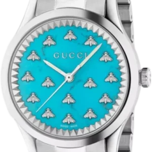 gucci-g-timeless-ya1265044 Gucci G Timeless Quartz Turquoise Dial Silver Steel Strap Unisex Watch - YA1265044