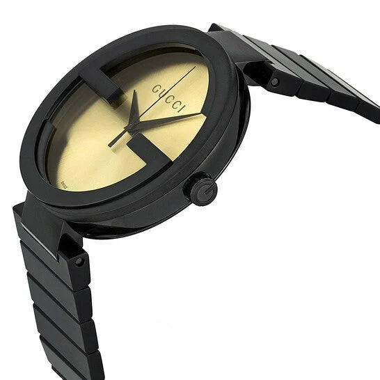 gucci-grammy-xl-black-pvd-stainless-steel-men_s-watch-ya133209_2_1f431b9b-ec06-441e-9e5a-5545ecd67399 Gucci Interlocking Grammy XL Gold Dial Black Steel Strap Watch for Men - YA133209
