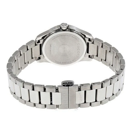 Gucci G Timeless Silver Dial Silver Steel Strap Watch For Women - YA126551