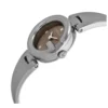 gucci-guccissima-ya134503-noi-karora Gucci Guccissima Quartz Diamonds Brown Dial Silver Steel Strap Watch For Women - YA134503