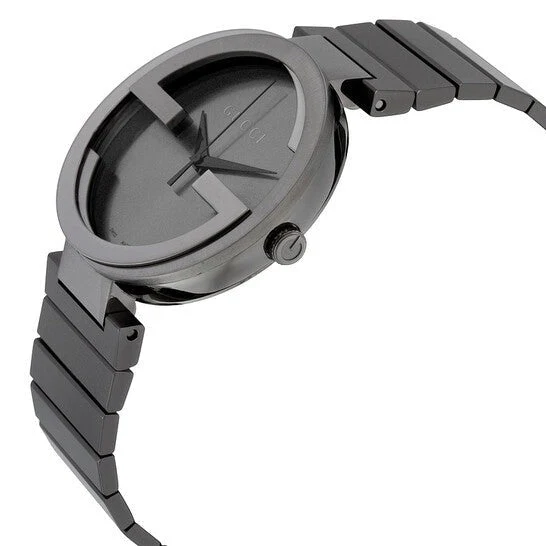 Gucci G Interlocking Quartz Grey Dial Grey Steel Strap Watch For Men - YA133210
