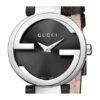 gucci-interlocking-small-steel-leather-womens-watch-ya133501_6006c4d4-2258-4096-a1ed-c15d0e1b534a Gucci G Interlocking Black Dial Black Leather Strap Watch For Women - YA133501