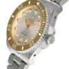 Gucci Dive Automatic 18K Gold Silver Dial Silver Steel Strap Watch for Men - YA136357
