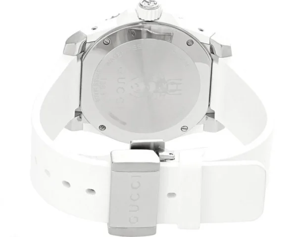 Gucci Dive Quartz White Dial White Rubber Strap Watch For Men - YA136337