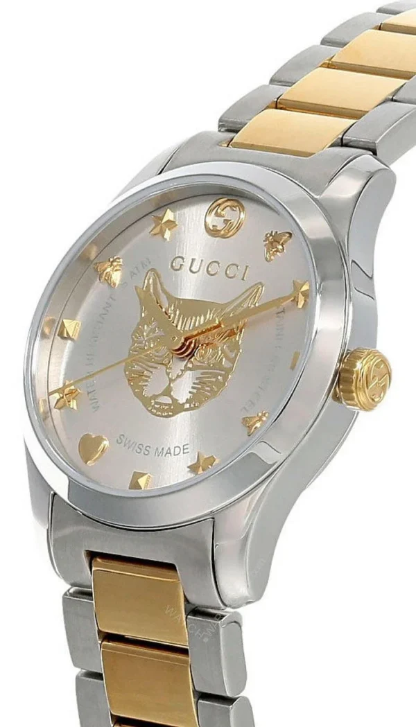 gucci-watches-gucci-g-timeless-27mm-gold-pvd-dial-two-tone-womens-watch-ya126596__26575.1674501252-185907 Gucci G Timeless Silver Dial Two Tone Steel Strap Watch For Women - YA1264131