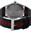 Gucci G Timeless Quartz Black Dial Multicolored Black Leather Strap Watch For Men - YA1264079