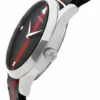 Gucci G Timeless Quartz Black Dial Multicolored Black Leather Strap Watch For Men - YA1264079