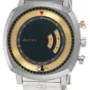 Gucci Grip Chronograph Disney Black Dial Silver Steel Strap Watch For Men - YA157307