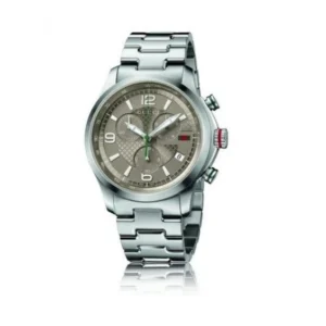 gucci-ya126248 Gucci G Timeless Brown Dial Silver Steel Strap Watch For Men - YA126248